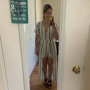 Striped Romper with cute details!